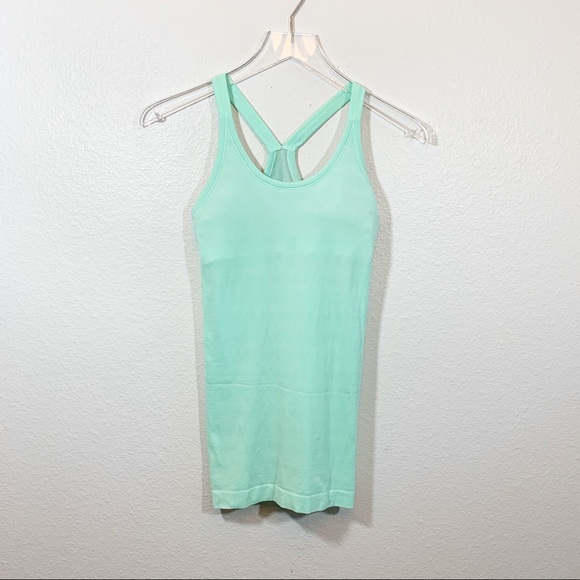 lululemon athletica Tops - Lululemon racerback tank mint green built in bra